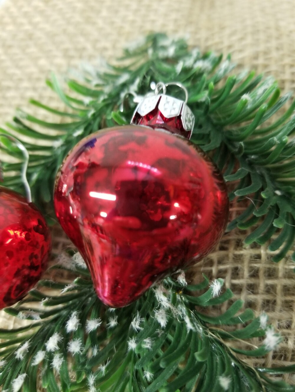 Red Holiday Bulb Earrings - Picture 5 of 5
